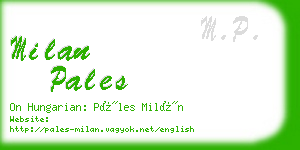 milan pales business card